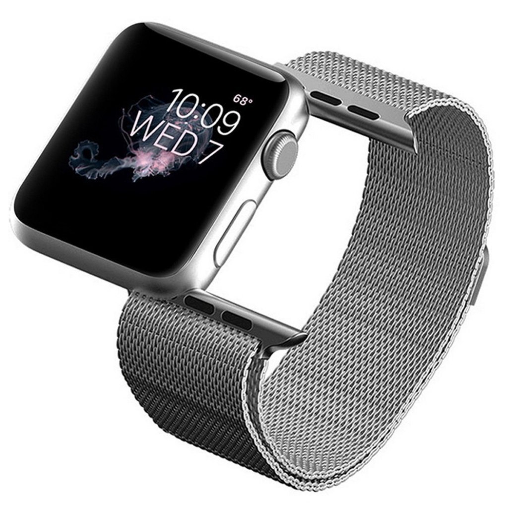 Apple watch 38. Ремешок Apple 44mm Milanese loop. Apple watch Milanese loop 42mm. Ремешок Milanese loop для Apple watch 42 44 мм (серебристый). Ремешки для Apple IWATCH 3 42mm.